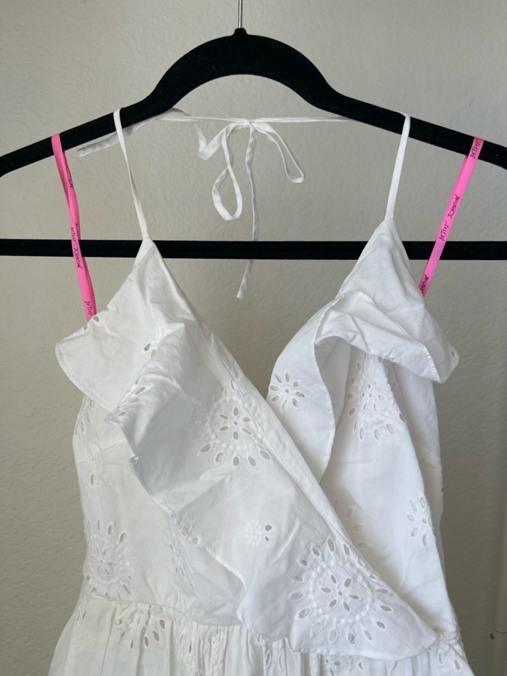 Betsey Johnson White Eyelet Maxi Dress Size 8 - Picture 2 of 6
